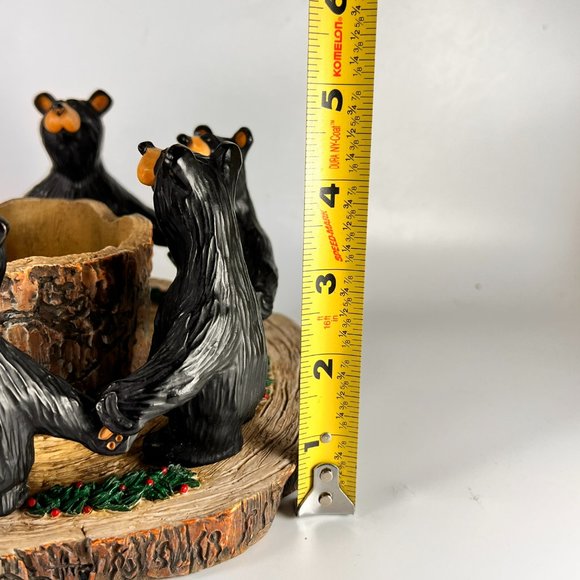 Vtg Circle Of Bears Bear Foots Jeff Fleming Big Sky Carvers Votive Candle Holder - Picture 15 of 16